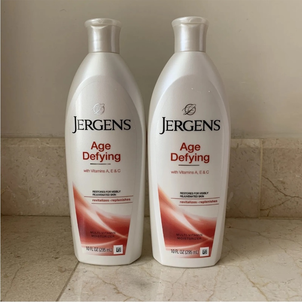 TWO Jergens Age Defying Multi Vitamin Moisturizer Lotion 10 oz
